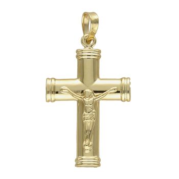 Złoty krzyż 333 z wizerunkiem Pana Jezusa. ZA 4449A.jpg